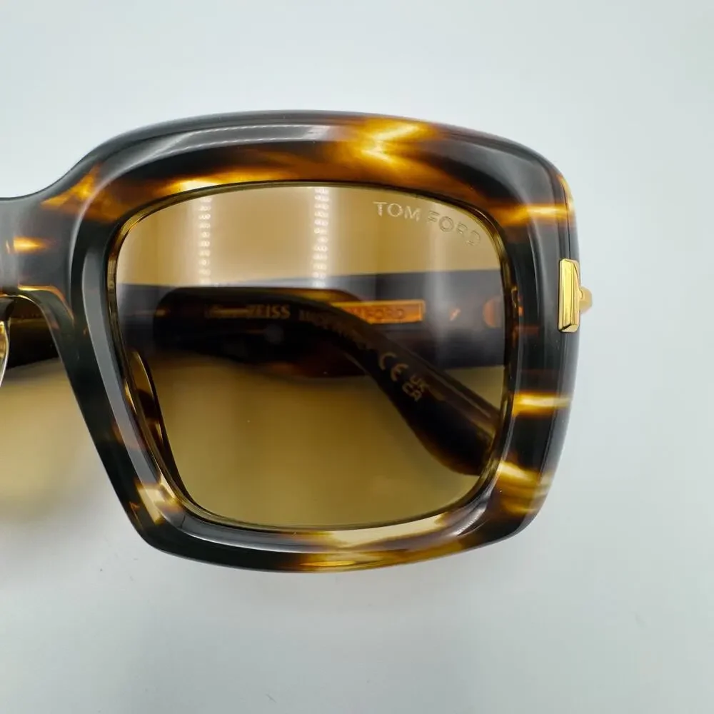 Tom Ford Sunglasses Icon TF1330 55F Havana Brown Frame Brown Gradient Lens 53mm